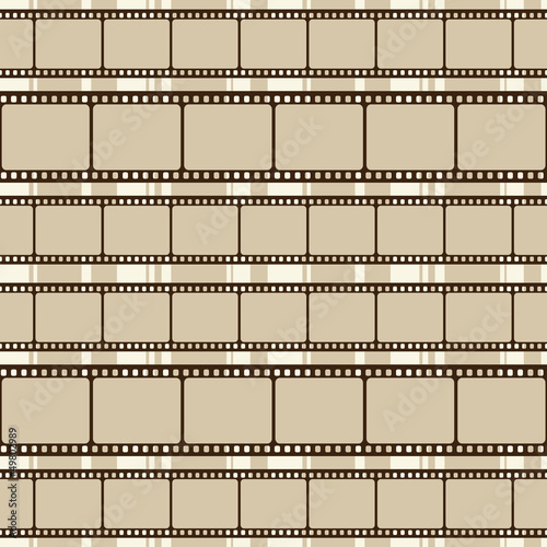Brown retro background with film strips