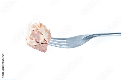 Tuna on  fork