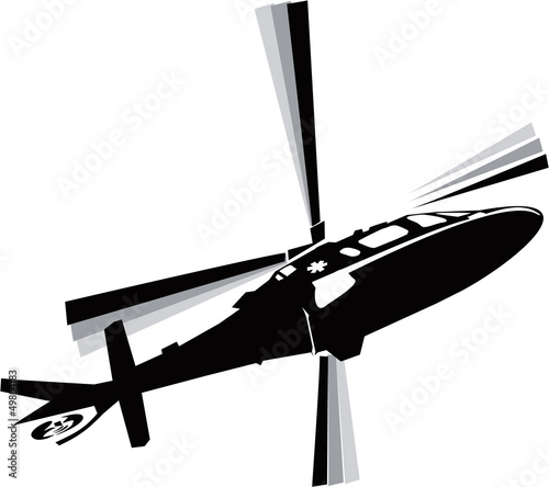 Helicopter in the sky