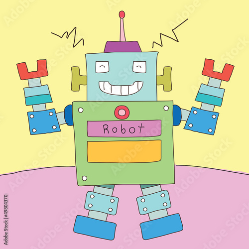 Robot cartoon photo