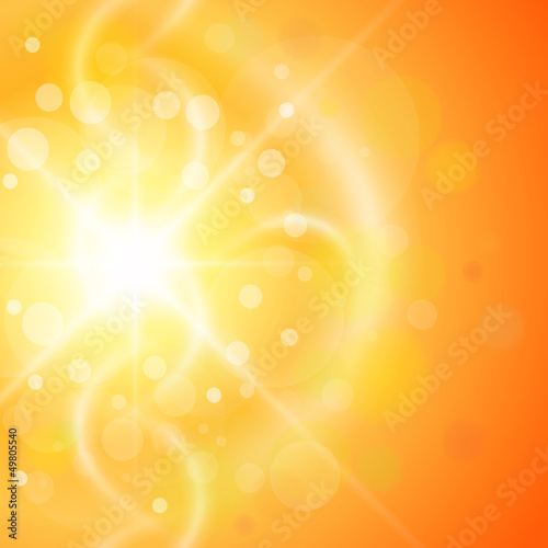 Abstract orange sunny background.