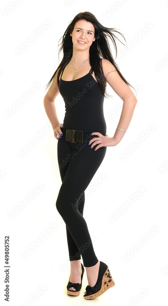 Beautiful woman with long straight hair Beautiful woman with long straight hair