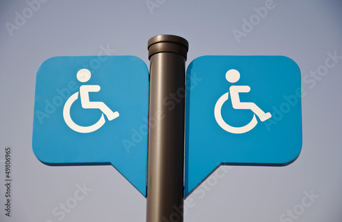 Panneau place handicapée