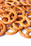 Cookies pretzels on a white background