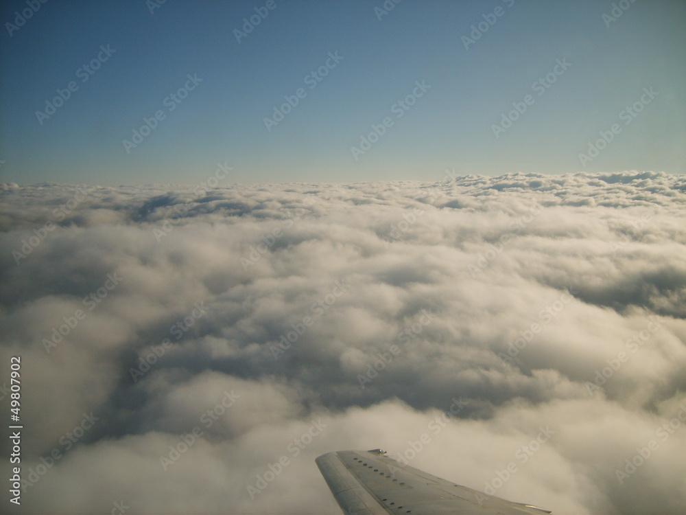 Obraz premium widok z okna samolotu