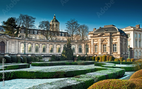 The Royal Palace in center of Brussels in winter, Belgium