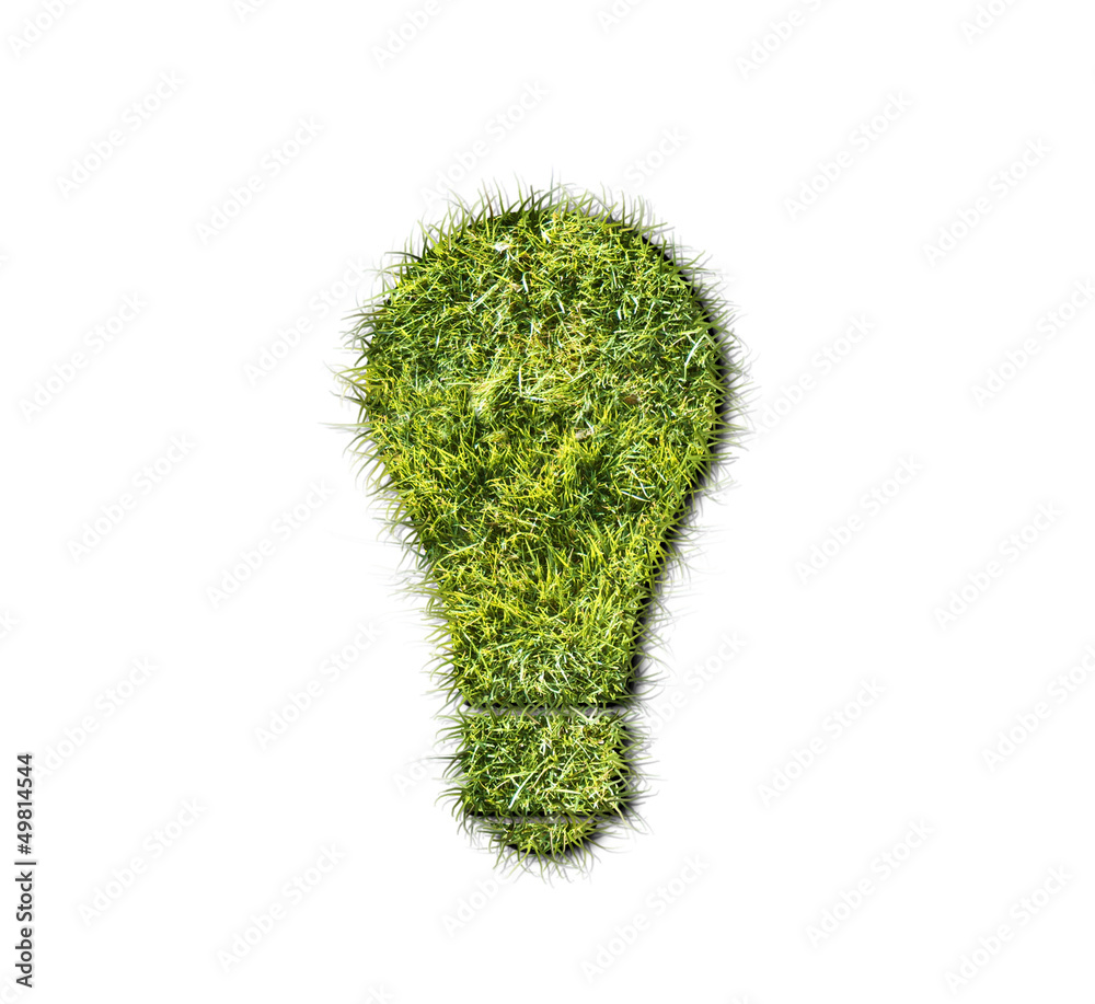 light bulb from green grass. isolated on white light bulb from green grass. isolated on white