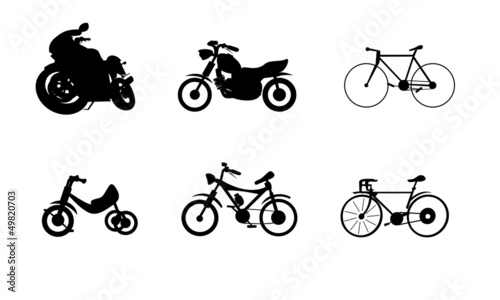 Fototapeta Naklejka Na Ścianę i Meble -  bike motorcycle silhouettes