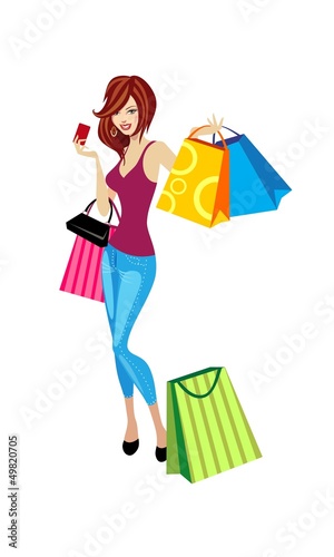 beautiful ladies who shop with credit card