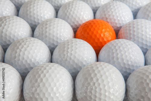 White golf balls
