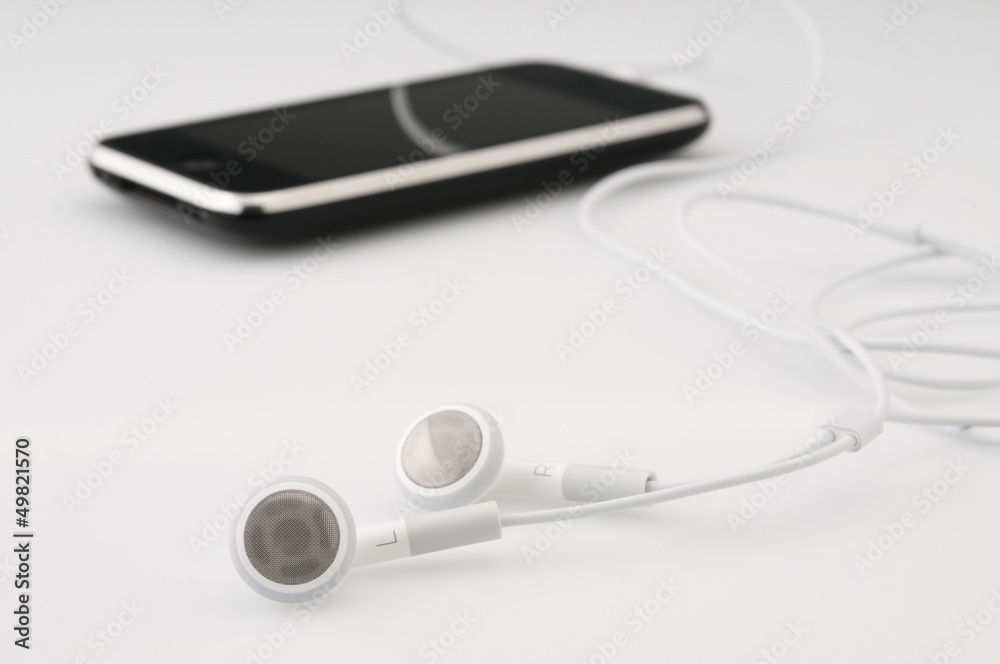 Smart Phone with Ear Buds Smart Phone with Ear Buds