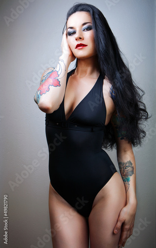 beautiful tattooed girl.