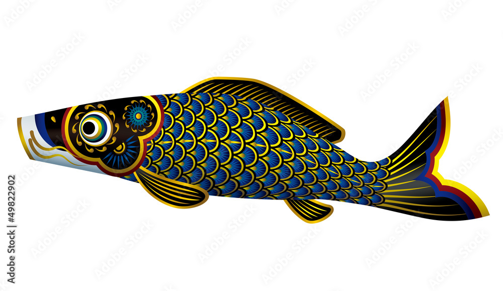 鯉のぼりの真鯉 Stock Illustration Adobe Stock