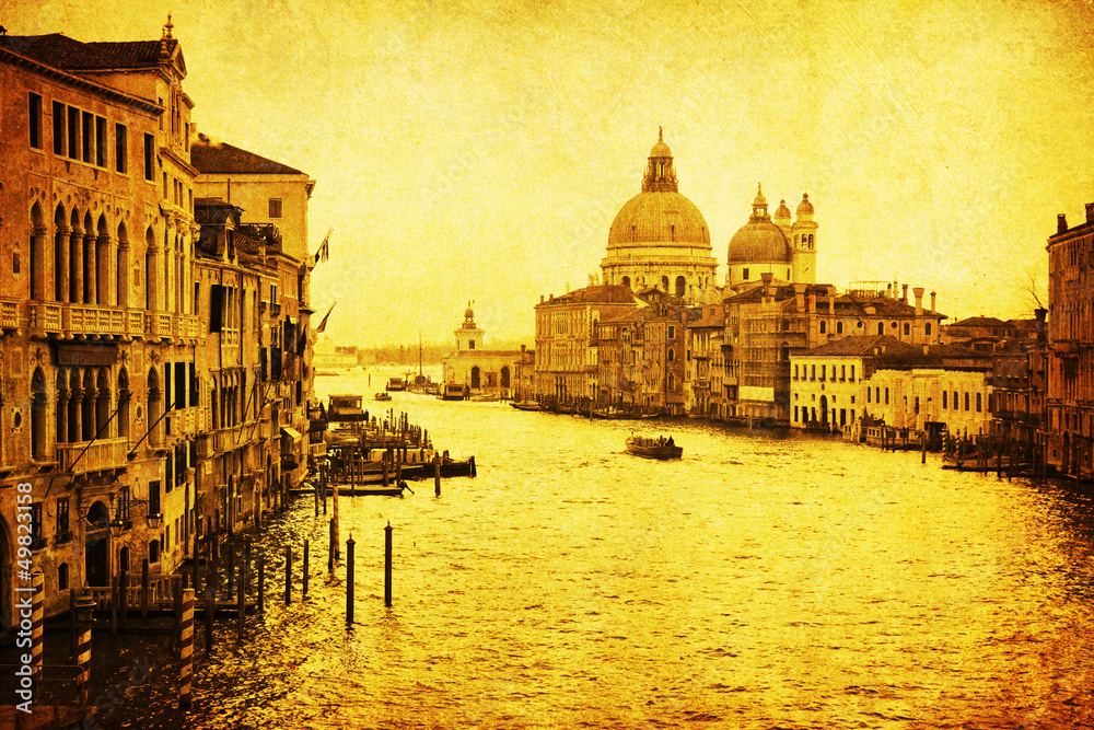 nostalgisches Bild vom Canale Grande in Venedig