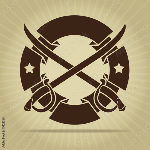 Vintage Seal with Crossed Swords