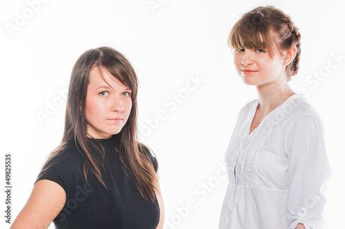 Two young and beautiful girlfriend