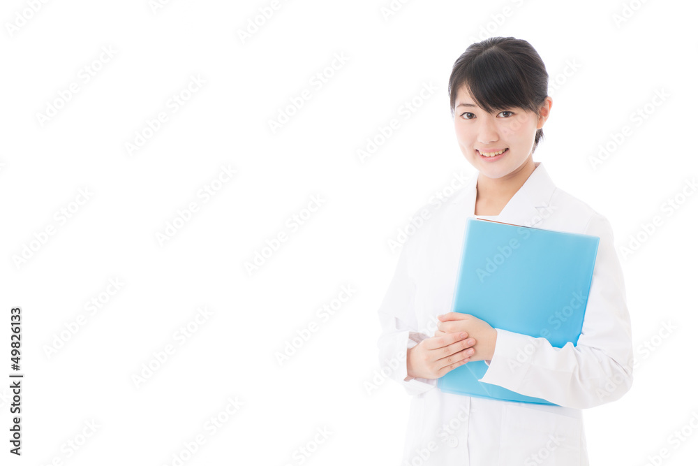a young asian doctor on white background a young asian doctor on white background