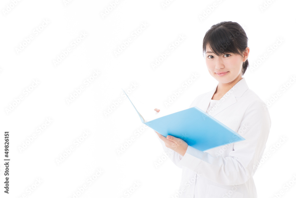 a young asian doctor on white background a young asian doctor on white background
