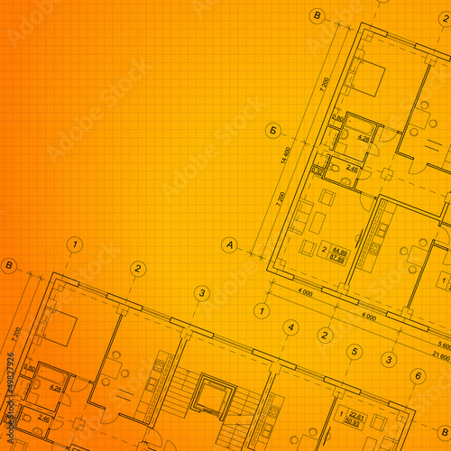 Architectural orange background.
