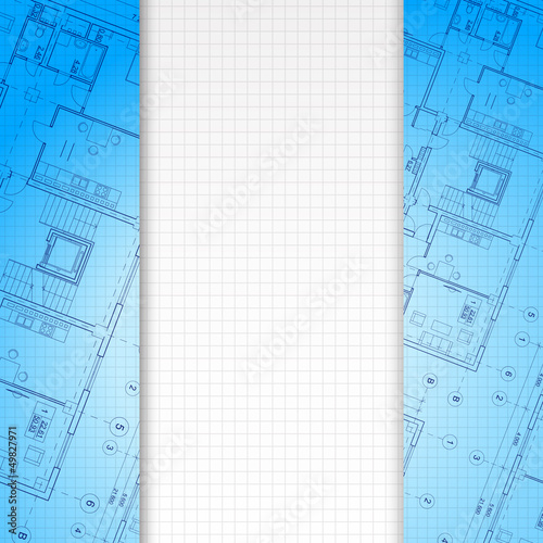 Architectural blue background.