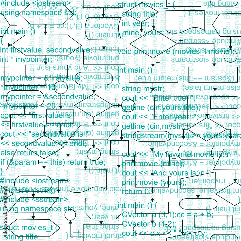 Flowchart diagrams background Stock Vector | Adobe Stock