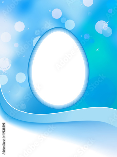 Easter egg greeting, gift card or banner. EPS 8 photo