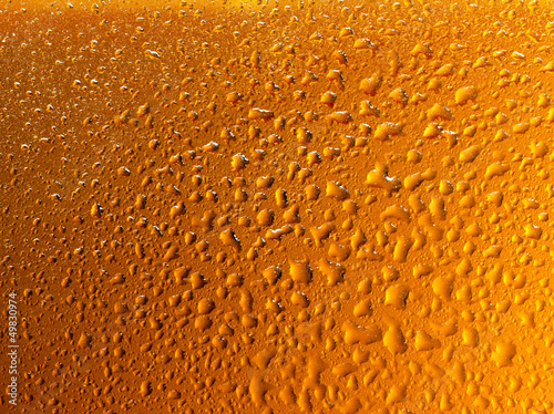 Canvas Print gold glass dewy background