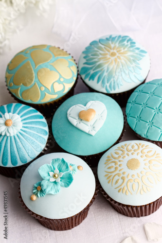Plakat w ramie Wedding cupcakes