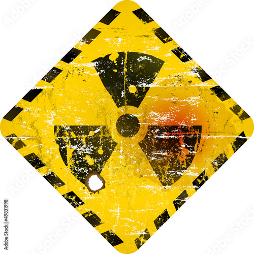 radiation sign, nuclear power warning sign