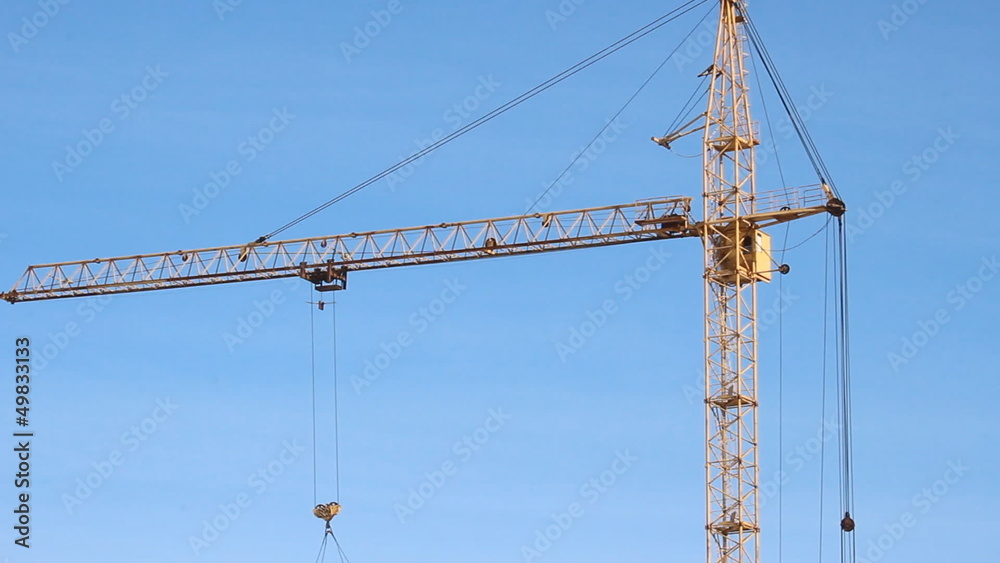 Lifting construction crane. construction site Lifting construction crane. construction site
