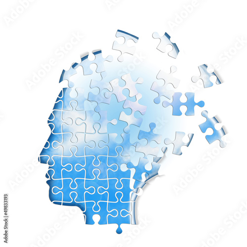 profile made of puzzle pieces