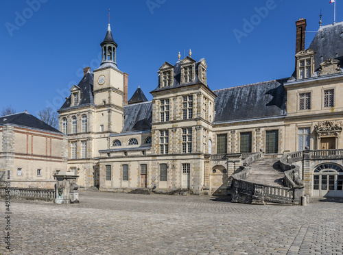 Medieval landmark - royal hunting castle Fontainbleau, France