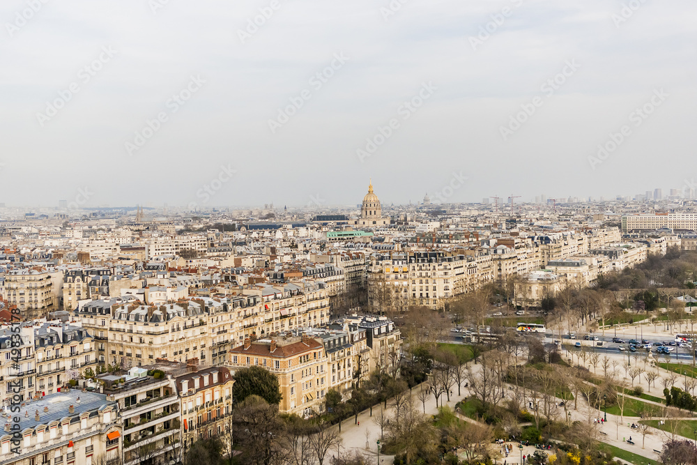Paris panorama, France. View o from Eiffel Tower.