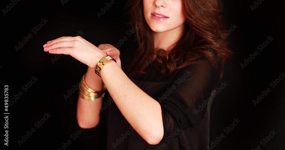hübsche Frau mit Uhr hübsche Frau mit Uhr