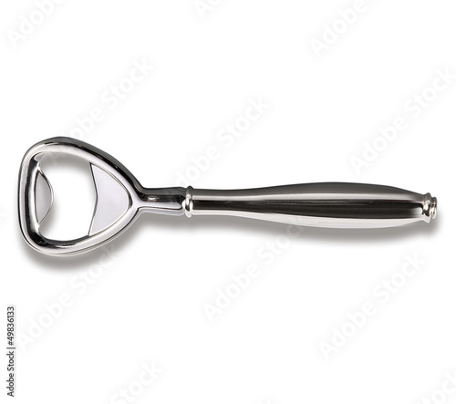 Schilderij op canvas chrome metallic bottle opener