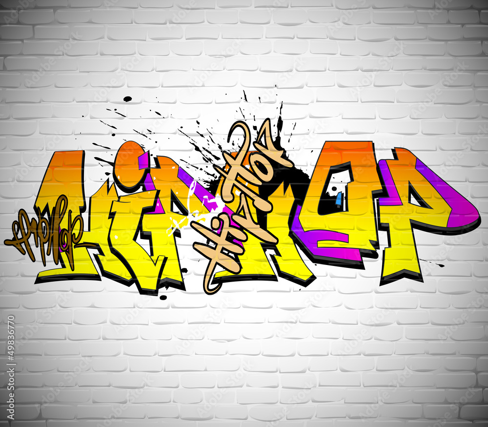Graffiti wall background, urban art