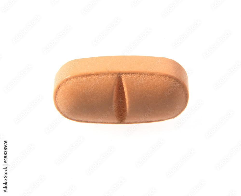 Pill macro isolated on white background Pill macro isolated on white background