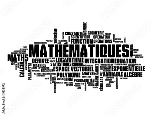 Nuage de Tags "MATHEMATIQUES" (maths équations sciences formule)