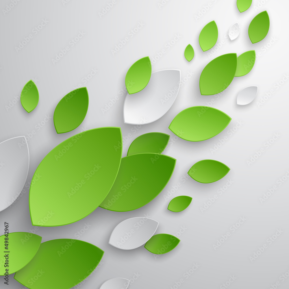 Green leaves abstract background. Vector illustration. Green leaves abstract background. Vector illustration.