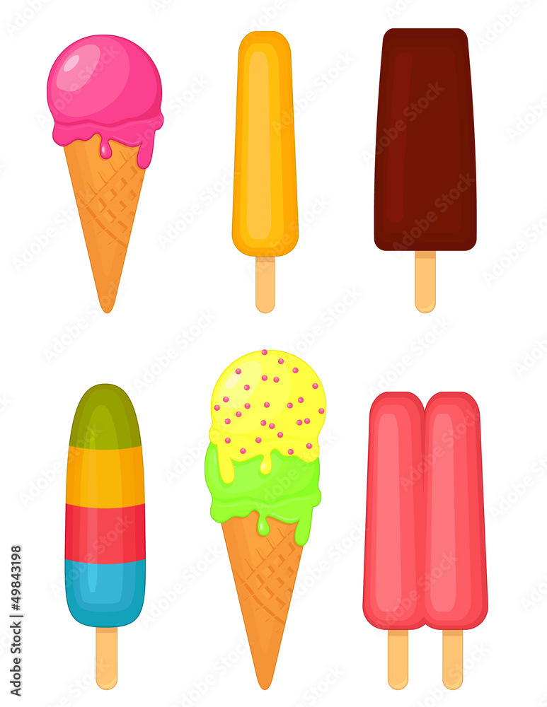 vector illustration of collection of ice cream vector illustration of collection of ice cream