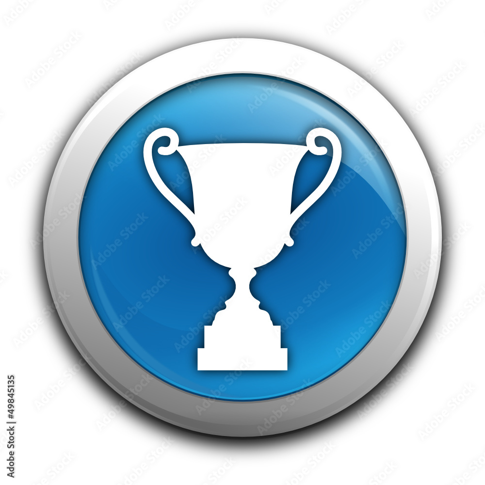 victoire sur bouton bleu