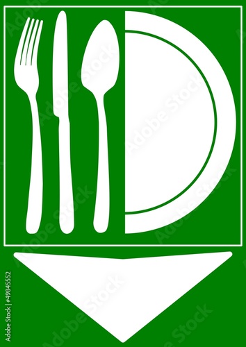 CARTELLO INDICATORE SALA RISTORANTE TAVOLA CALDA FAST FOOD