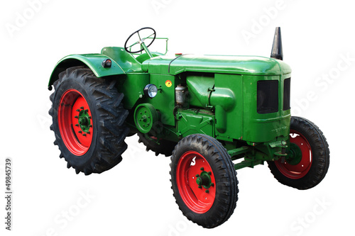 Alter grüner Traktor photo