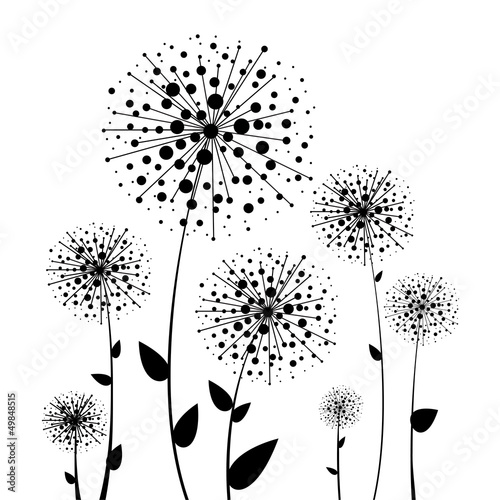 Abstract flower vector dandelion