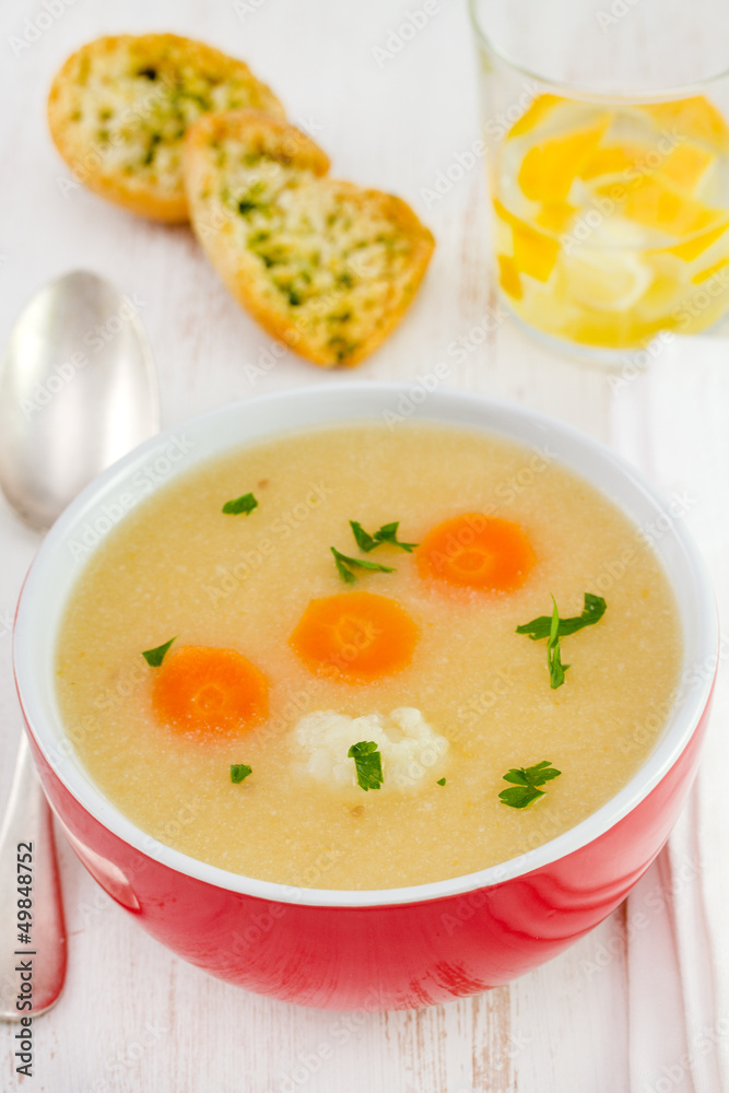 vegetable soup with cauliflower and carrot vegetable soup with cauliflower and carrot