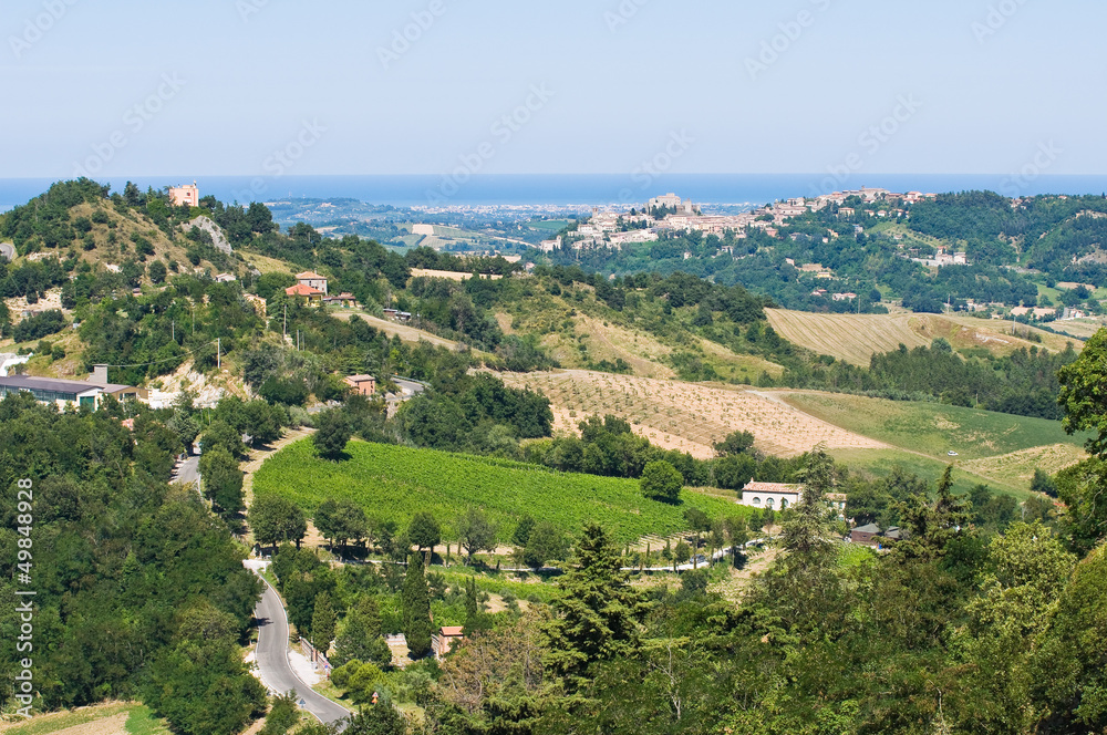 View of Santarcangelo di Romagna. Emilia-Romagna. Italy. View of Santarcangelo di Romagna. Emilia-Romagna. Italy.
