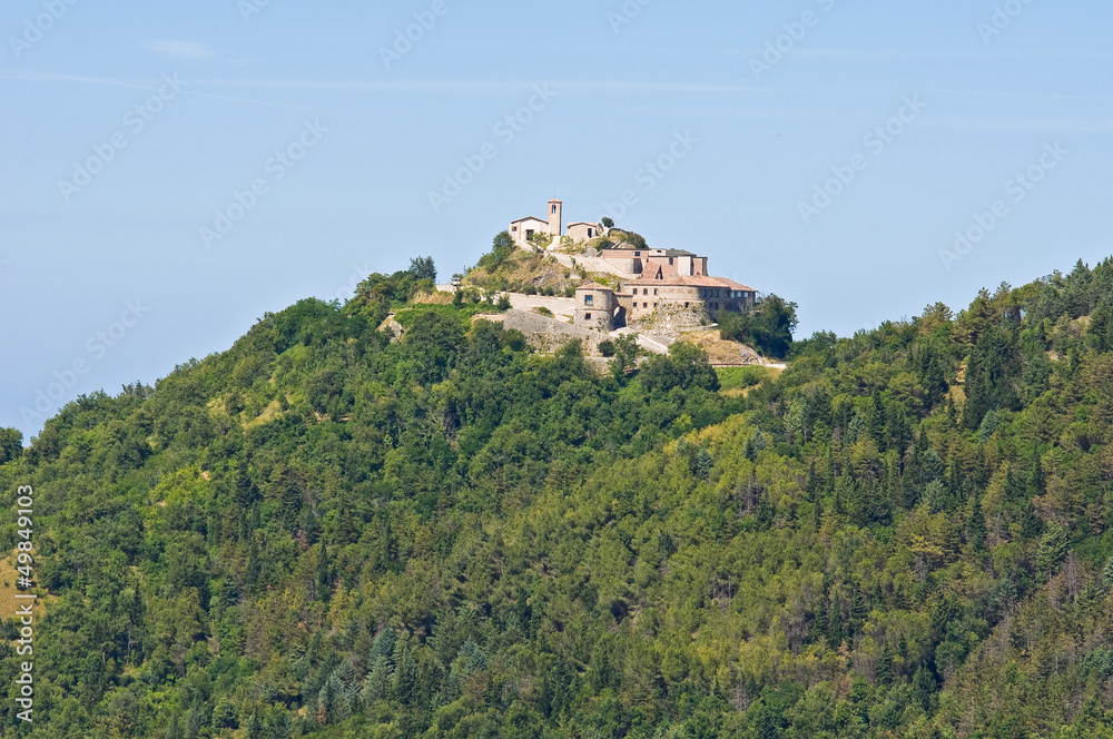 Castle of Scorticata. Torriana. Emilia-Romagna. Italy.