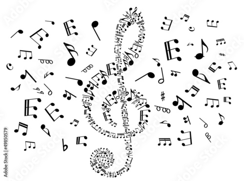 Musical clef with notes