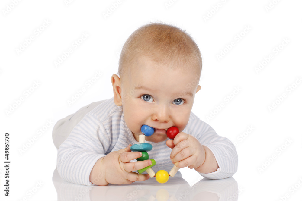 Baby mit Beissring - Baby with toy Baby mit Beissring - Baby with toy