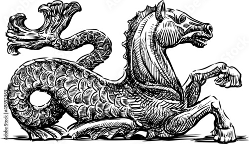 mythological sea horse